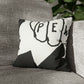 Faux Suede Square Pillow Case
